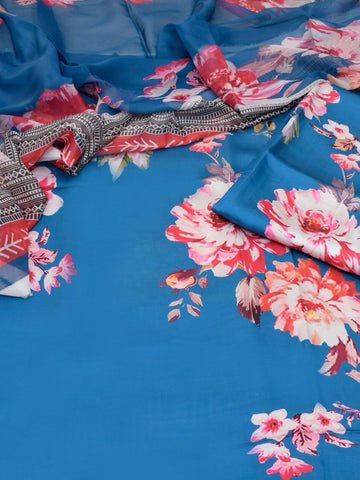 DIGITAL PRINT 3PC SILK UNSTITCHED SUIT
