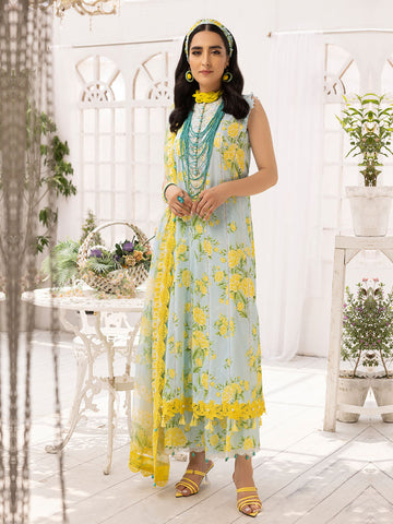 ITTEHAD 3PC Printed + Embroidered Front With Silk Printed Dupata