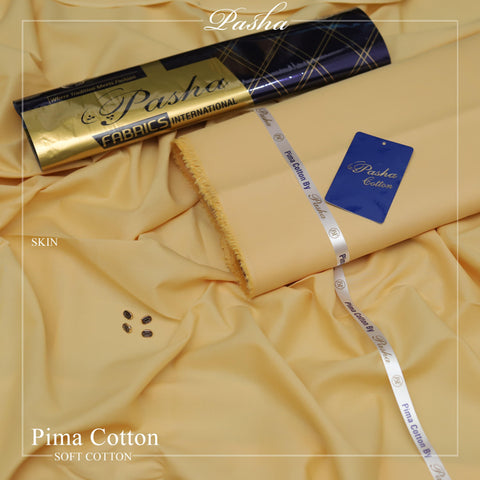 Ultra-Fine Pasha Pima Soft Cotton Fabric – Elegant Summer Wear (4.5m, L-A Finish, With Accessories)