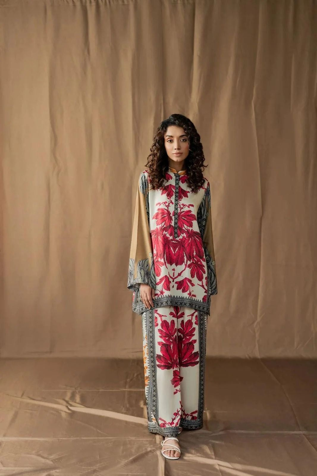 DIGITAL PRINT 3PC SILK UNSTITCHED SUIT