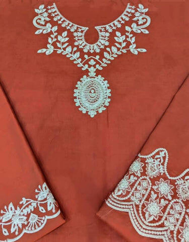 -2PC LAWN EMBROIDERED SHIRT AND EMBROIDERED TROUSER