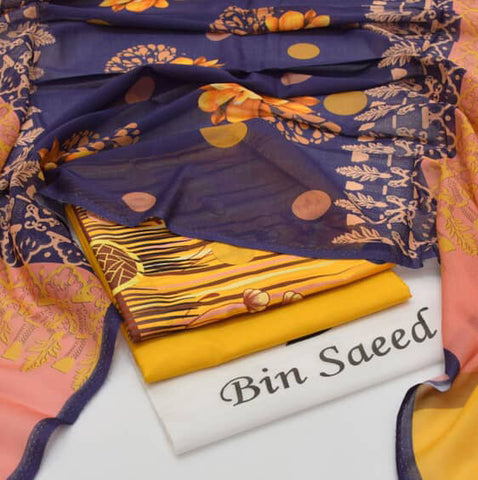 New Arrival 2025 | Bin Saeed Premium Lawn 3PC Suits