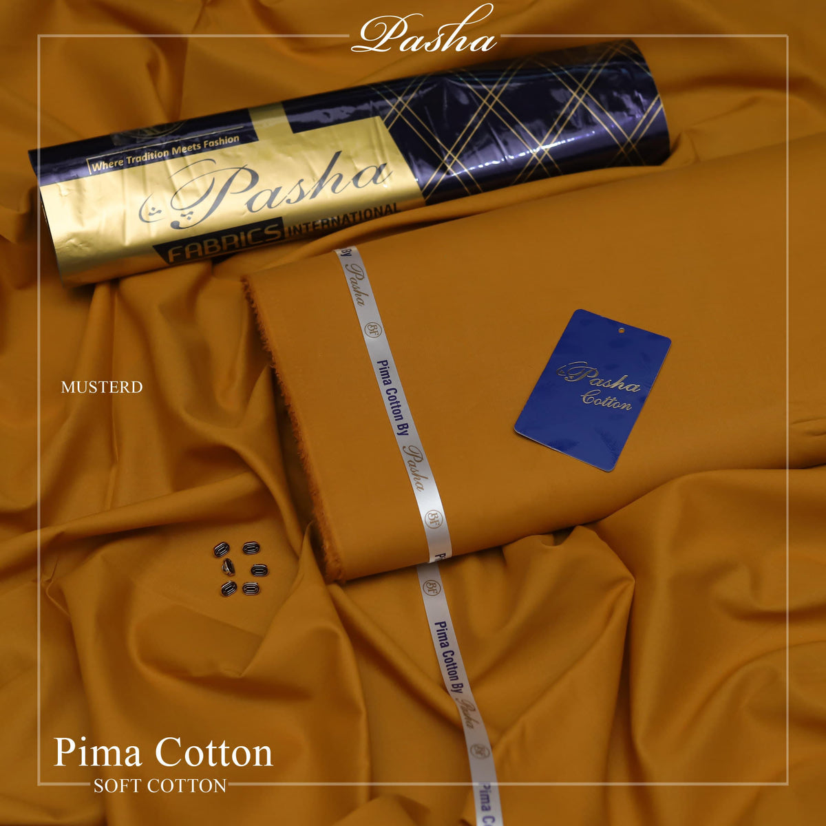 Ultra-Fine Pasha Pima Soft Cotton Fabric – Elegant Summer Wear (4.5m, L-A Finish, With Accessories)