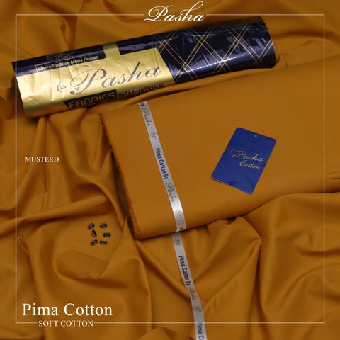 Ultra-Fine Pasha Pima Soft Cotton Fabric – Elegant Summer Wear (4.5m, L-A Finish, With Accessories)