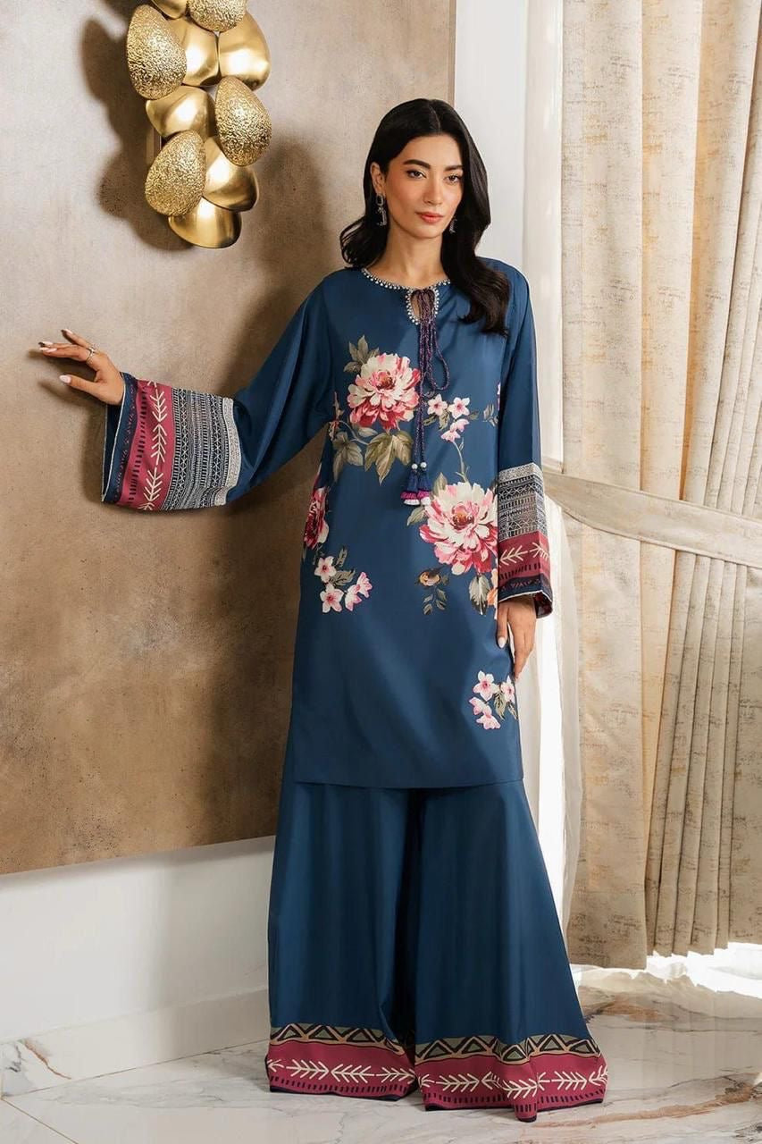 DIGITAL PRINT 3PC SILK UNSTITCHED SUIT