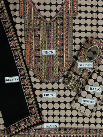 CHARIZMA – Unstitched Replica
Lawn Suit with Chiffon Embroidery Dupatta