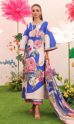 DIGITAL PRINT 3PC SILK UNSTITCHED SUIT