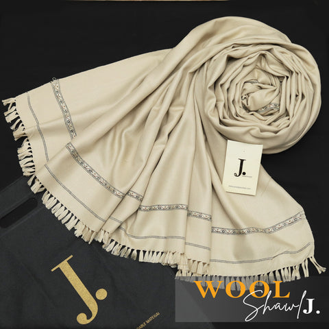 J. Exclusive Wool Shawl (LIGHT SKIN)