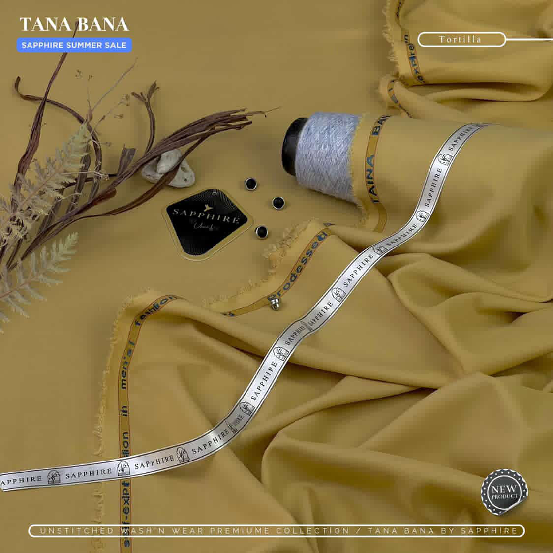 "TANA BANA by Sapphire – Elegant Wash’n Wear for the Modern Man"(TORTILA)