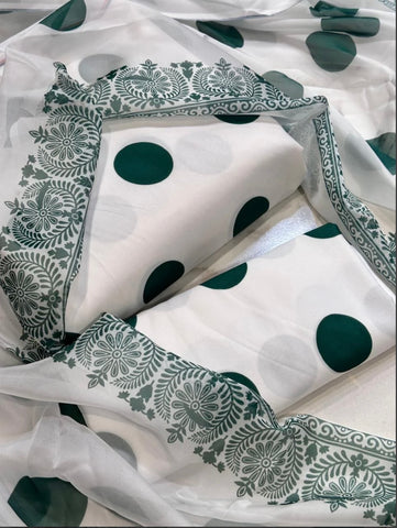 2026 Swiss Digital Floral 3-Piece Lawn Suit with Silk Dupatta"