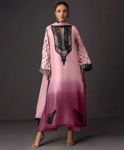 DIGITAL PRINT 3PC SILK UNSTITCHED SUIT