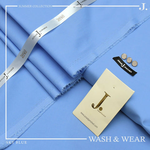 "Pure Comfort, Pure Style: The 2025 Men's Premium 100% Pure Wash & Wear Collection for All Seasons"-SKY BLUE