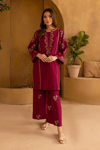 -2PC LAWN EMBROIDERED SHIRT AND EMBROIDERED TROUSER