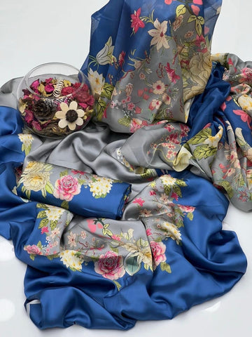 DIGITAL PRINT 3PC SILK UNSTITCHED SUIT