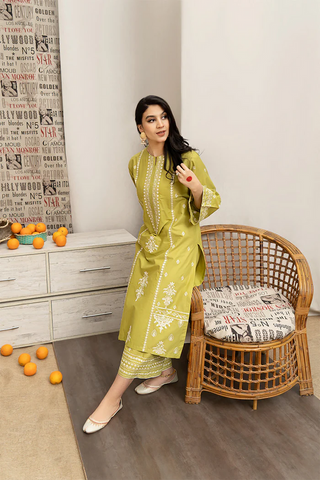 URGE -2PC LAWN EMBROIDERED SHIRT AND EMBROIDERED TROUSER