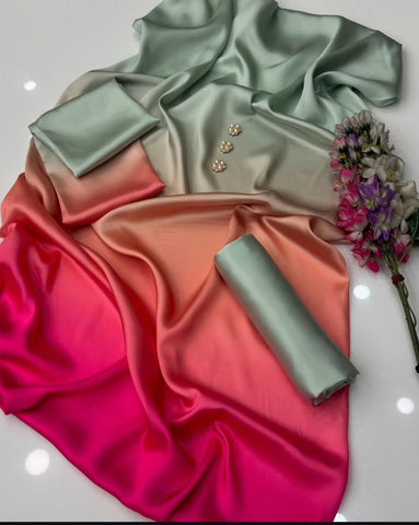 DIGITAL PRINT 3PC SILK UNSTITCHED SUIT