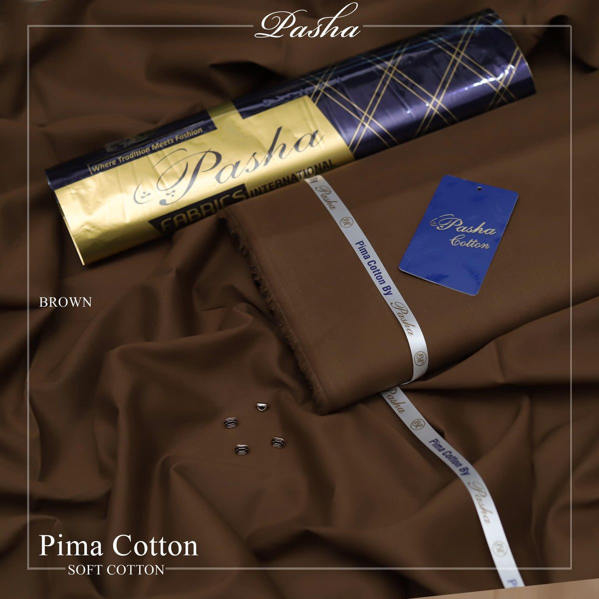 Ultra-Fine Pasha Pima Soft Cotton Fabric – Elegant Summer Wear (4.5m, L-A Finish, With Accessories)
