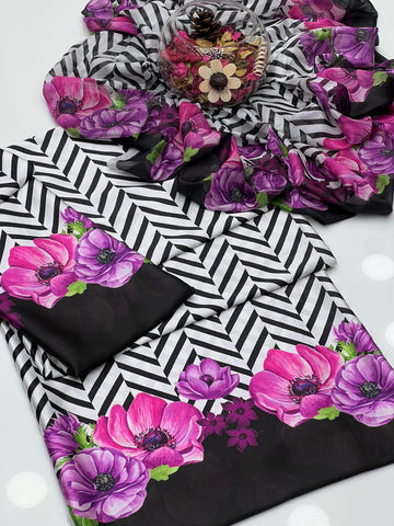 DIGITAL PRINT 3PC SILK UNSTITCHED SUIT