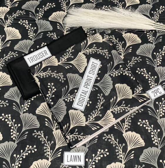 "IB Bonanza Lawn 2025 – Signature Digital Print 2PC Set | Luxury 90/70 Edition"