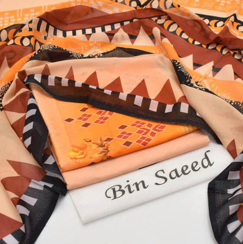 New Arrival 2025 | Bin Saeed Premium Lawn 3PC Suits