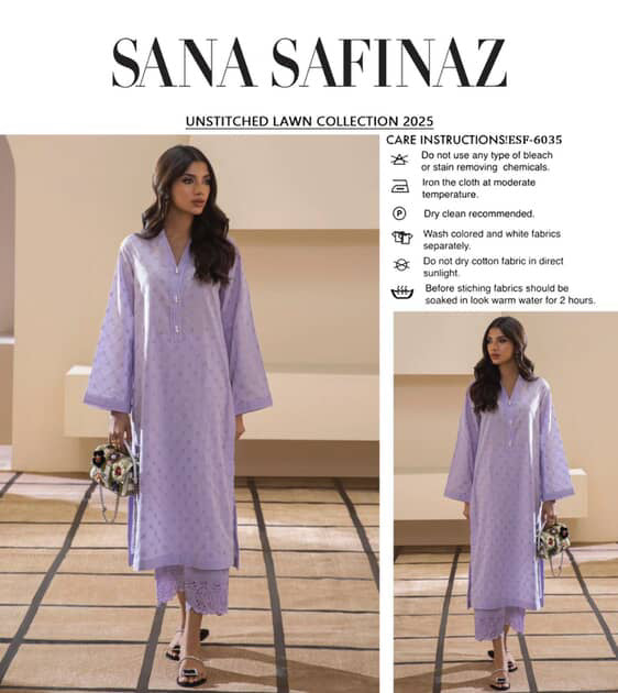 SANA SAFINAZ-2PC LAWN CHICKEN EMBROIDERED SHIRT AND EMBROIDERED TROUSER