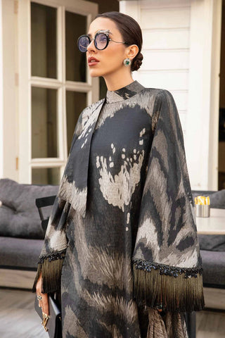 MARIAB 3PC Printed + Embroidered Front With Chiffon Printed Dupata