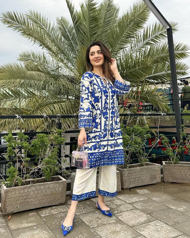 DIGITAL PRINT 3PC SILK UNSTITCHED SUIT