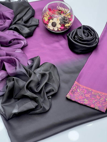 DIGITAL PRINT 3PC SILK UNSTITCHED SUIT