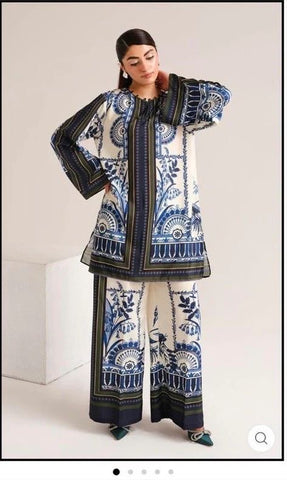 DIGITAL PRINT 3PC SILK UNSTITCHED SUIT