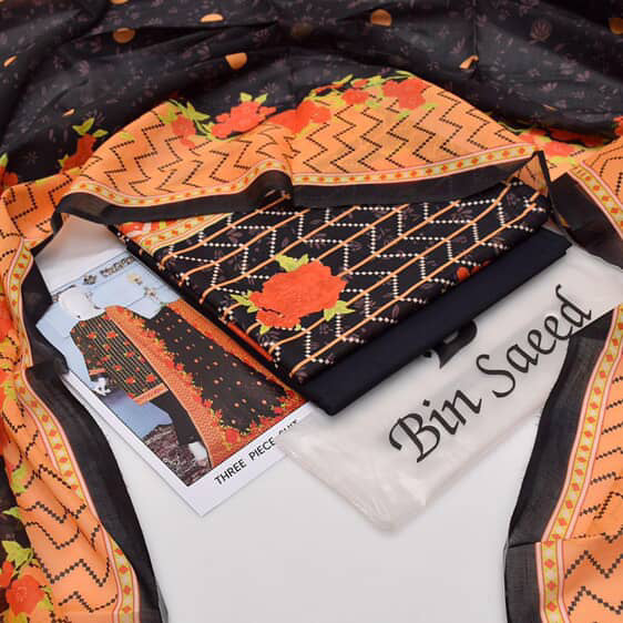 New Arrival 2025 | Bin Saeed Premium Lawn 3PC Suits