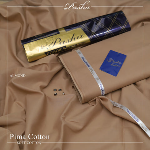 Ultra-Fine Pasha Pima Soft Cotton Fabric – Elegant Summer Wear (4.5m, L-A Finish, With Accessories)