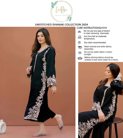 LA ROBE-2PC LAWN EMBROIDERED SHIRT AND DYED TROUSER