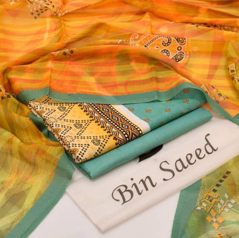 New Arrival 2025 | Bin Saeed Premium Lawn 3PC Suits