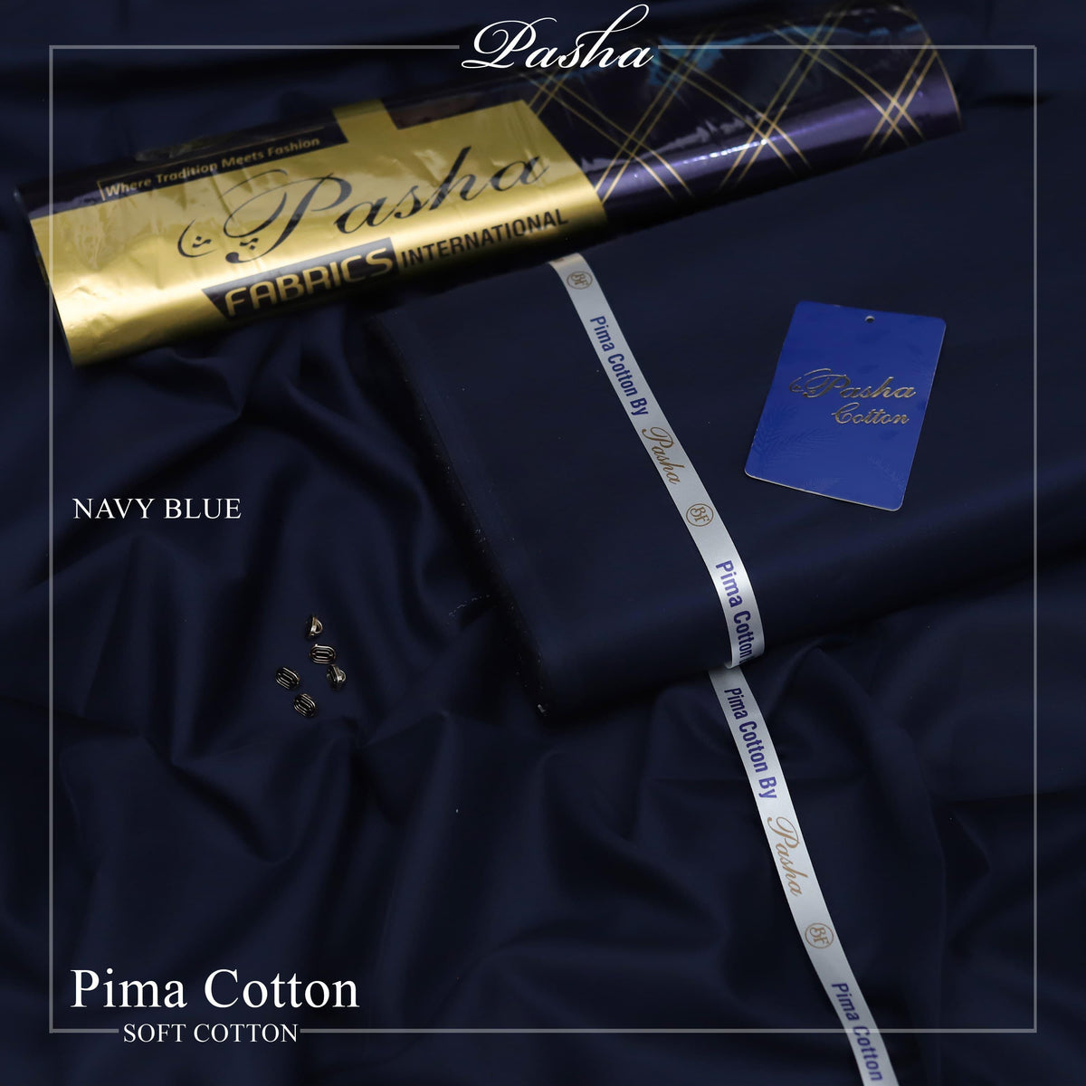 Ultra-Fine Pasha Pima Soft Cotton Fabric – Elegant Summer Wear (4.5m, L-A Finish, With Accessories)