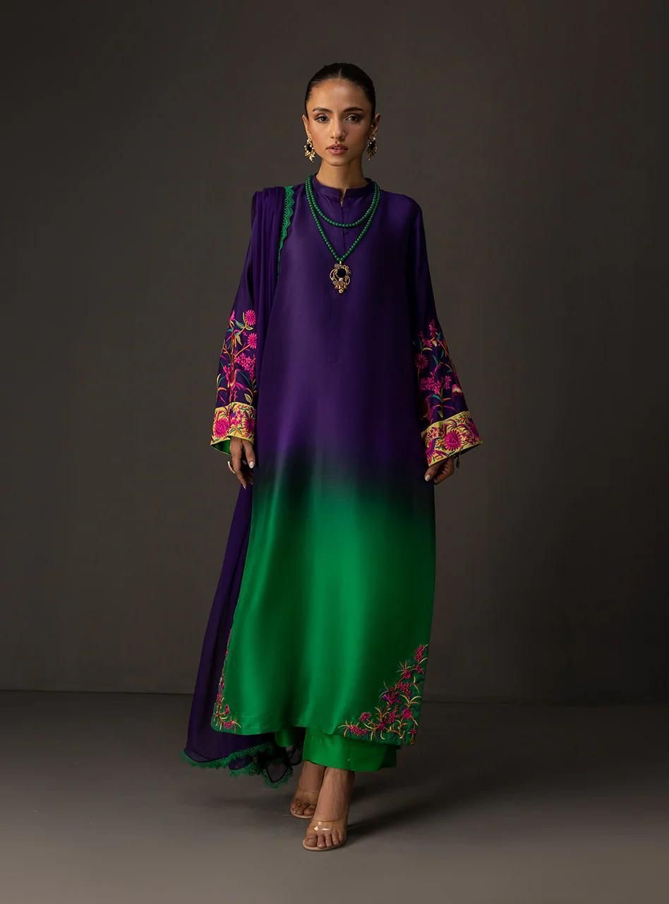 DIGITAL PRINT 3PC SILK UNSTITCHED SUIT