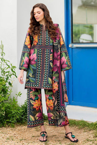 DIGITAL PRINT 3PC SILK UNSTITCHED SUIT