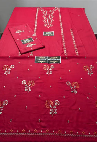 -2PC LAWN EMBROIDERED SHIRT AND EMBROIDERED TROUSER