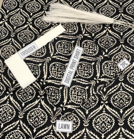 "IB Bonanza Lawn 2025 – Signature Digital Print 2PC Set | Luxury 90/70 Edition"