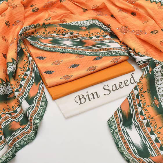New Arrival 2025 | Bin Saeed Premium Lawn 3PC Suits