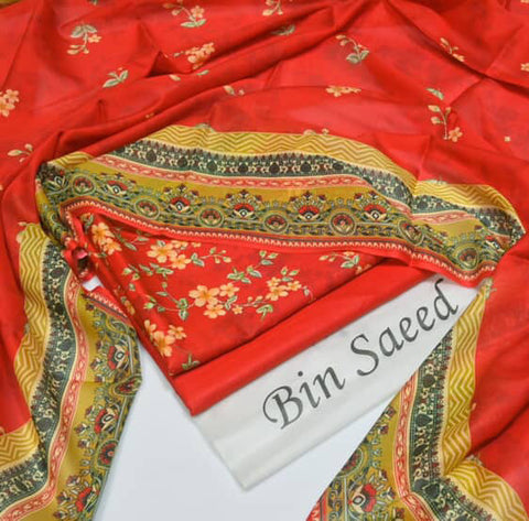 New Arrival 2025 | Bin Saeed Premium Lawn 3PC Suits