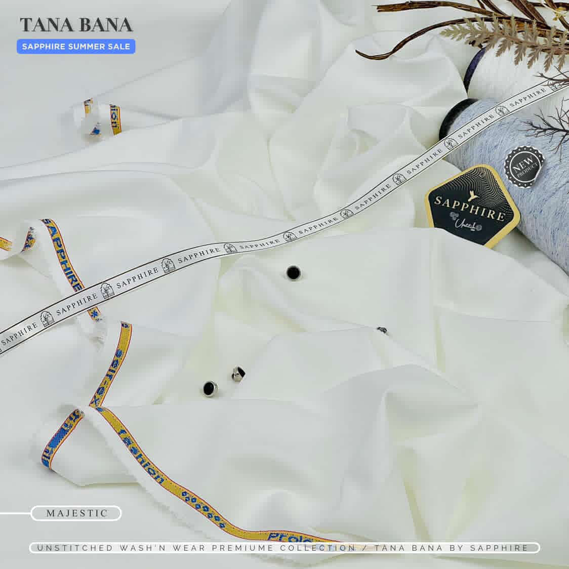 "TANA BANA by Sapphire – Elegant Wash’n Wear for the Modern Man"(MAJESTIC WHITE)