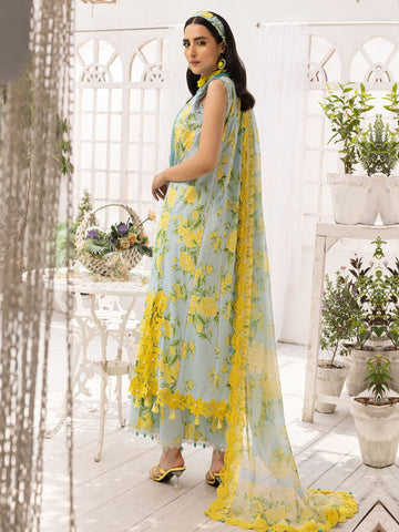 ITTEHAD 3PC Printed + Embroidered Front With Silk Printed Dupata