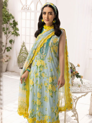 ITTEHAD 3PC Printed + Embroidered Front With Silk Printed Dupata