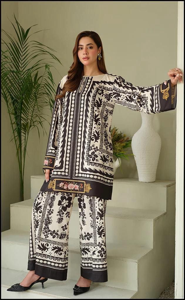 DIGITAL PRINT 3PC SILK UNSTITCHED SUIT