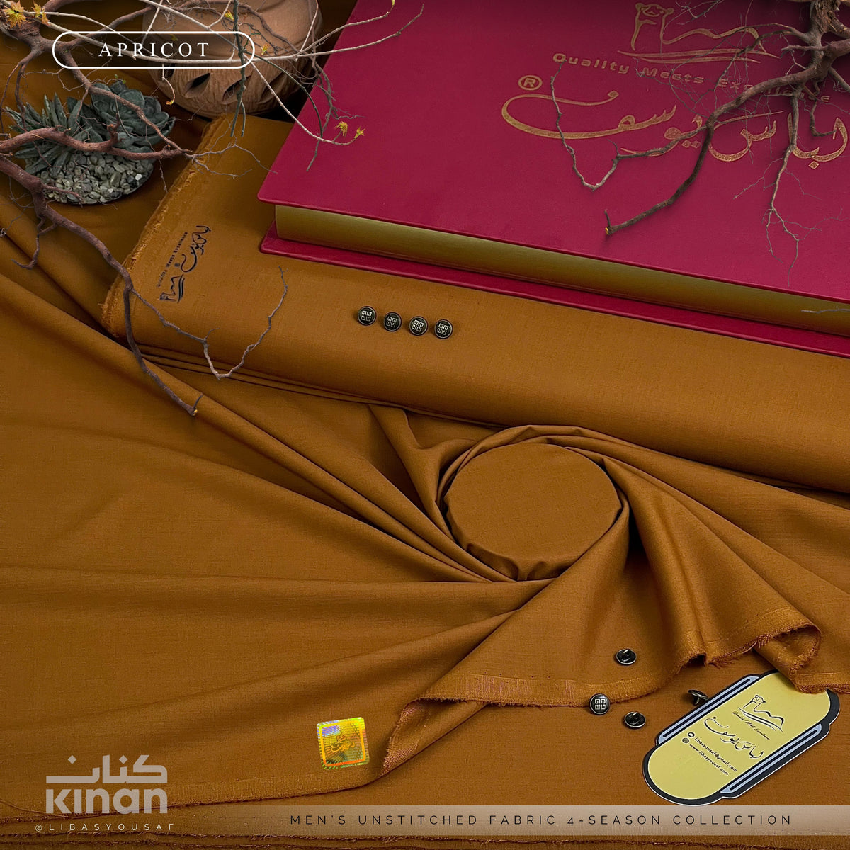 "Discover KINAN by Libas-E-Yousaf: Premium Fabrics for the Modern Gentleman"