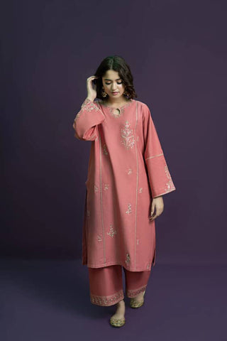 -2PC LAWN EMBROIDERED SHIRT AND EMBROIDERED TROUSER
