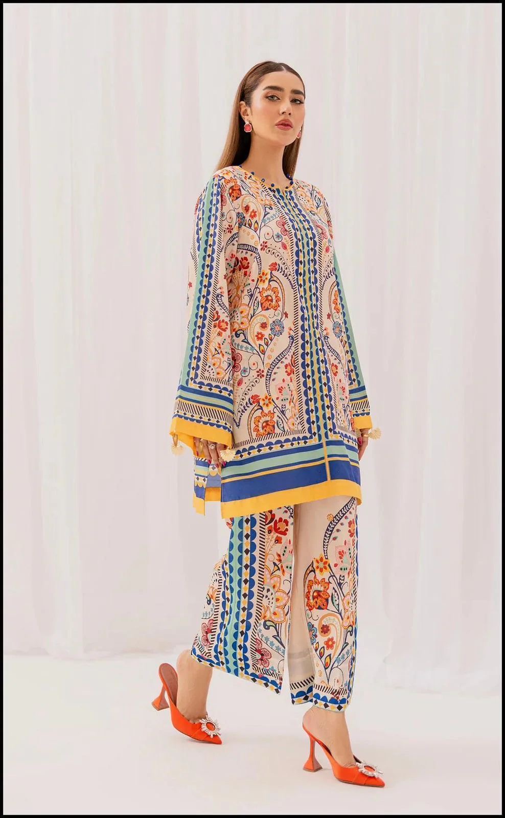 DIGITAL PRINT 3PC SILK UNSTITCHED SUIT