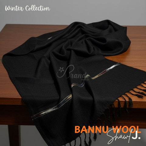 Original J. Men's Shawl 100% Pure Bannu wool SPECIAL BLACK