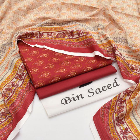 New Arrival 2025 | Bin Saeed Premium Lawn 3PC Suits