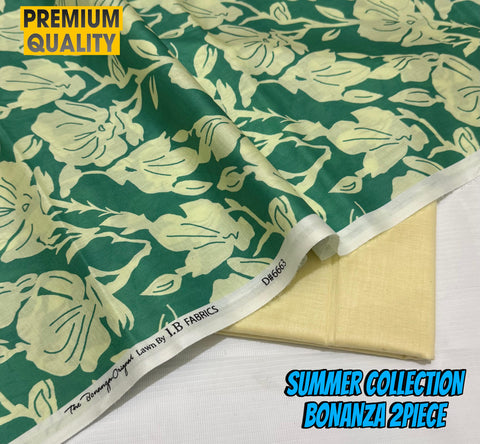 "IB Bonanza Lawn 2025 – Signature Digital Print 2PC Set | Luxury 90/70 Edition"